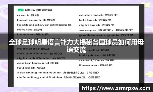 全球足球明星语言能力大揭秘各国球员如何用母语交流